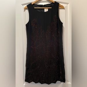Black beaded flapper dress